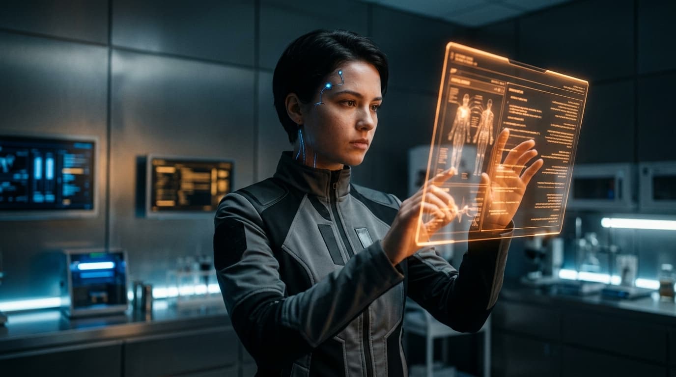 Futuristic Human Demo Background